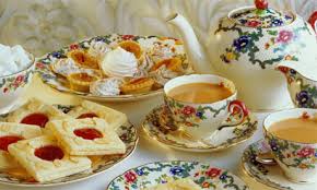 The tea and cake might look a little something like this. Or it might not. Use your imagination. (You *are* a writer, after all...)